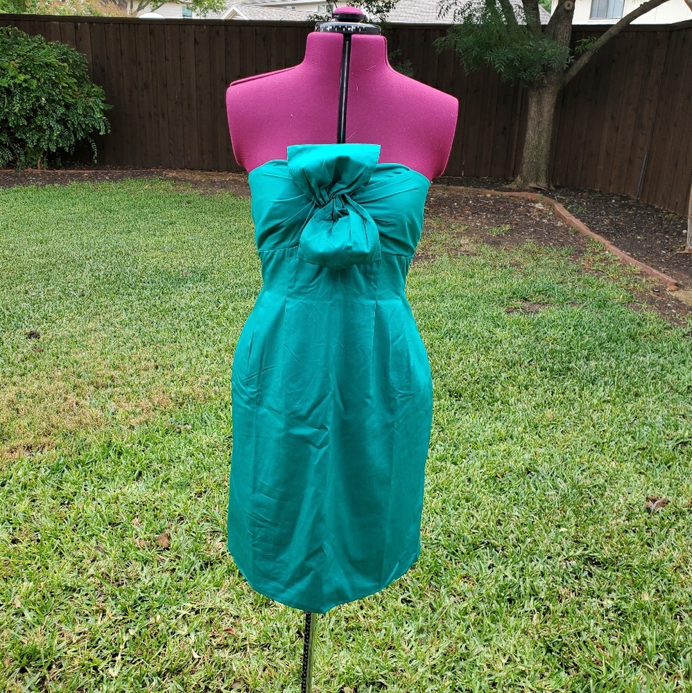 JCrew "Bow Monde" strapless dress (factory)